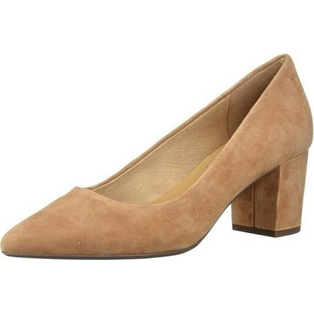 Corso Como Ryanna Block Heel Pumps sz 9.5 M Luggage Kid Suede